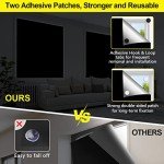 FADOTY 100% Blackout Curtains for Bedroom 118" x 57" Portable Blackout Shades Film No Drilling Travel Black Out Blinds Sun Light Blocker Window Cover Black Out Curtains for Nursery Dorm Room, 2 Pack