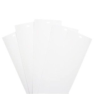 82.5" x 3.5" White PVC Vertical Blind Replacement Slats Curved Smooth (5 Pack)