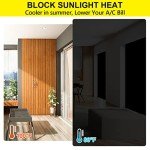 FADOTY 100% Blackout Curtains for Bedroom 118" x 57" Portable Blackout Shades Film No Drilling Travel Black Out Blinds Sun Light Blocker Window Cover Black Out Curtains for Nursery Dorm Room, 2 Pack