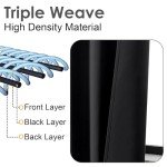 Chyhomenyc Short Black Out Curtains 36 Inch Length, Small Blackout Curtain Tier Rod Pocket Half Window Curtains for Kitchen Basement Cabinet Camper RV Bunk, 2 PCS, Each 30" Wx36 L, Black