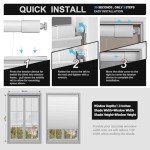 Boolegon No Drill No Tools Cellular Shades Top Down Bottom Up Honeycomb Blinds Blackout Cordless Window Blinds Easy to Install Cellular Shade for Windows,Blackout-White,Custom Size