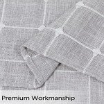 CAROMIO Farmhouse Kitchen Curtains 24 Inch Length Sets Short Boho Linen Small Window Curtains for Cafe Bathroom Basement (Grey, 2 Panels)