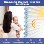 Allesin Cellular Shades Cordless Blackout Honeycomb Blinds for Indoor Windows, Thermal Insulated Window Shades Noise Reduction, Easy to Install, Perfect for Bedroom/Living Room, White - H64 x W36