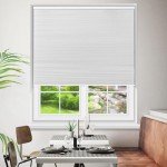 Allesin Cellular Shades Cordless Blackout Honeycomb Blinds for Indoor Windows, Thermal Insulated Window Shades Noise Reduction, Easy to Install, Perfect for Bedroom/Living Room, White - H64 x W36