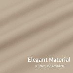Easy-Going Blackout Curtains for Bedroom, Solid Thermal Insulated Grommet and Noise Reduction Window Drapes, Room Darkening Curtains for Living Room, 2 Panels(42x63 in, Beige)