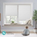 Joydeco Cellular Shades Cordless, Blackout Shades Cellular Blinds for Indoor Windows, Blackout Blinds Honeycomb Blinds Window Shades for Thermal Insulated & Noise Reduction (White, 35" W x 64" H)