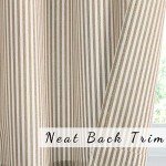 July Joy 3-Piece Cotton Tier Curtains 36 Inches Long Country Kitchen Curtains Set Tab Top for Small Window Bathroom Farmhouse 56" x 36", Linen