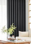 MOONVAN Windows Black Blackout Curtains 63 inches Long 2 Panels Set Grommet Blackout Drapes Energy Saving Noise Reducing Thermal Insulated for Bedroom Living Room Nursery