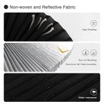 Blackout Blinds for Windows，Temporary Window Shades No Drill Blinds Self Adhesive Blinds Black Mini Blinds for Living Room Kithchen Bathroom Window - 24 x 59 Inch (Fits Windows 15in-24 in)
