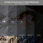 Joydeco Blackout Curtains 95 Inch Length 2 Panels Set, Thermal Insulated Long Curtains& Drapes 2 Burg, Room Darkening Grommet Drapes for Living Room Bedroom Window (W52 x L95 Inch, Black)
