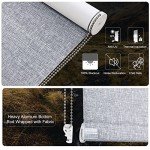 Persilux 100% Blackout Roller Shades Blinds for Windows (72" H x 34" W, Grey) Striped Jacquard Thermal Insulated UV Protection Privacy Window Blinds for Living Room, Easy to Install