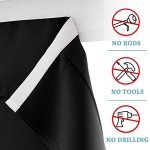 RYB HOME Black Room Darkening French Door Curtains, Thermal Insulated Blackout Blinds Full Privacy Assured Small Window Shade for Kitchen Patio Glass Door, W26 x L40 inch, 1 Panel