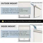 AOSKY Cordless Roller Shades Blackout Blinds for Windows Room Darkening Rolled Up Shades with Spring System, UV Protection Window Shades Door Blinds for Home and Office (23" W x 72" H, Ivory)