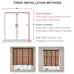 Cordless Wood Blinds, Window Blinds, Wood Blinds, Window Shades Custom Size W20~72" × H30~82" Light Filtering Blinds for Bedroom, Bathroom, Living Room, Glass Door Interior Windows(White)