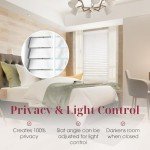 ARLO BLINDS Faux Wood Blinds with Crown Valance - 34" Width x 60" Height, White, Cordless Window Blinds & Shades - Blinds for Indoor Windows, 2" Faux Wooden Blinds for Home, Window Shades