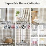 Red and White Tier Kitchen Curtains 36 Inches Long,Burgundy Buffalo Plaid Gingham Rod Pocket Half Window Treatment Set Half Window Cafe Curtains for Kitchen Bathroom, 28" x 36", Red/White, Set of 2