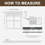H.VERSAILTEX Blackout Curtain Valances for Kitchen Window/Living Room/Bathroom Privacy Added Rod Pocket Home Decoration Winow Valance, 52" W x 18" L, Floral in Sage and Brown