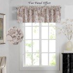 H.VERSAILTEX Blackout Curtain Valances for Kitchen Window/Living Room/Bathroom Privacy Added Rod Pocket Home Decoration Winow Valance, 52" W x 18" L, Floral in Sage and Brown