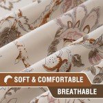 H.VERSAILTEX Blackout Curtain Valances for Kitchen Window/Living Room/Bathroom Privacy Added Rod Pocket Home Decoration Winow Valance, 52" W x 18" L, Floral in Sage and Brown