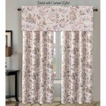 H.VERSAILTEX Blackout Curtain Valances for Kitchen Window/Living Room/Bathroom Privacy Added Rod Pocket Home Decoration Winow Valance, 52" W x 18" L, Floral in Sage and Brown