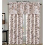 H.VERSAILTEX Blackout Curtain Valances for Kitchen Window/Living Room/Bathroom Privacy Added Rod Pocket Home Decoration Winow Valance, 52" W x 18" L, Floral in Sage and Brown