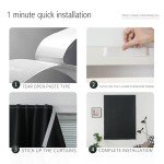 Adhesive Blackout Curtains- Self Stick Shades Window Blinds Curtains No Rod Needed Easy to Hang Curtains, Use for Bedroom, Living Room, Dining Room, Kitchen, Home Office, 35"W X 59"L, Black, 1 Panel