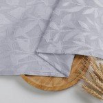 Chyhomenyc Light Grey Cafe Curtains 36 Inch Length, Light Filtering 3D Leaf Tufted Textured Sheer Curtains, Lightweight Rod Pocket Short Kitchen Window Drapes, 42" Wx36 L, 2 Pieces