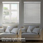 CHICOLOGY Faux Wood Blinds , Window Blinds , Wood Blinds , Window Shades , Window Treatments , Blinds & Shades , Window Shades For Home , Wooden Blinds , Basic White , 46"W X 36"H