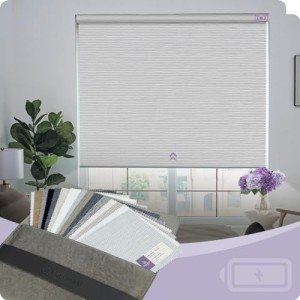 Graywind 100% Blackout Roller Shades Window Blinds for Home and Office Cordless Blinds (100% Blackout Waterproof Shade Fabric Samples)