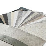 Graywind 100% Blackout Roller Shades Window Blinds for Home and Office Cordless Blinds (100% Blackout Waterproof Shade Fabric Samples)