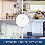 SOGEWO (16 Set/32 Pieces) Clear Vertical Blind Repair Tabs, Vertical Blinds tabs/Blind Fixers for Vertical Blinds Replacement Slats & Parts