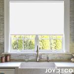 Joydeco White Cordless Roller Shades, Spring Roller Blackout Window Blinds with UV Protection, Room Darkening Window Shades and Door Blinds for Home and Office (28" W x 75" H, White)