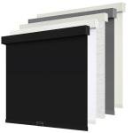 SUNOFF Cordless Blackout Roller Shades Blinds for Windows Free-Stop,Pull Down Room Darkening with Valance,Thermal Insulated Woven Fabric Window Door Blinds for Home,Office,Black 20" W x 72" L
