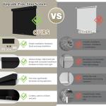 SUNOFF Cordless Blackout Roller Shades Blinds for Windows Free-Stop,Pull Down Room Darkening with Valance,Thermal Insulated Woven Fabric Window Door Blinds for Home,Office,Black 20" W x 72" L