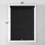 SUNOFF Cordless Blackout Roller Shades Blinds for Windows Free-Stop,Pull Down Room Darkening with Valance,Thermal Insulated Woven Fabric Window Door Blinds for Home,Office,Black 20" W x 72" L