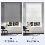 Grandekor No Tools No Drill Cordless Cellular Shades,34" W x 36" H,Blackout Honeycomb Blinds for Indoor Windows,UV Protection Privacy No Drill Blinds for Home,Door,White