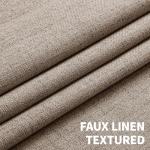 CUCRAF 100% Blackout Window Curtains 84 inches Long 2 Panels Set, Faux Linen Look Thermal Insulated Grommet Drapes, Room Darkening Curtain for Bedroom Living Room(W52 x L84 Inch, Light Khaki)