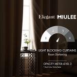MIULEE Blackout Curtains 96 Inches Long for Bedroom Living Room Thermal Insulated Room Darkening Grommet Top Solid Light Blocking Drapery Set of 2 Window Panels Beige