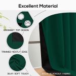 Yakamok 100% Blackout Curtains for Bedroom 84 Inch Length, Emerald Green Total Light Blocking Drapes with Black Backing, Thermal Insulated Solid Grommet Panels for Living Room, 52Wx84L, 2 Panels