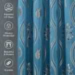 Elegant Comfort Luxurious Beautiful Curtain Panel Set with Attached Valance and Backing 54" X 84 inch (Set of 2), Navy Blue