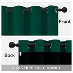 Yakamok 100% Blackout Curtains for Bedroom 84 Inch Length, Emerald Green Total Light Blocking Drapes with Black Backing, Thermal Insulated Solid Grommet Panels for Living Room, 52Wx84L, 2 Panels