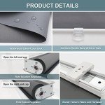 AOSKY Cordless Roller Shades Blackout Blinds for Windows Room Darkening Rolled Up Shades with Spring System, UV Protection Window Shades Door Blinds for Home and Office (23" W x 72" H, Grey)