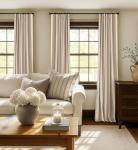 INOVADAY 100% Blackout Curtains for Bedroom, Black Out Curtains 96 Inch Long, Clip Rings Linen Blackout Drapes, Thermal Insulated Room Darkening for Living Room, 2 Panels - Oatmeal,W50xL96