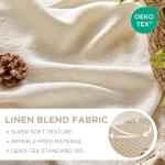 Joydeco Beige Boho Curtains 84 Inch Length 2 Panels, Super Soft Bohemian Farmhouse Curtains with Tassels, Semi Sheer Light Filtering Drapes for Bedroom Living Room (Rod Pocket, 52Wx84L)