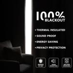 Zyvola 100% Blackout Curtains 84 inch Length 2 Panels Faux Linen Long Drapes for Bedroom Living Room Black Out Room Darkening Curtain Thermal Insulated Back Tab Rod Pocket(W52 x L84, Beige)
