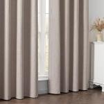 Zyvola 100% Blackout Curtains 84 inch Length 2 Panels Faux Linen Long Drapes for Bedroom Living Room Black Out Room Darkening Curtain Thermal Insulated Back Tab Rod Pocket(W52 x L84, Beige)