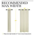 NICETOWN Kitchen Curtains for Decoration, Thermal Insulated Grommet Room Darkening Draperies/Panels for Laundry (Beige, 2 Panels, W42 x L63 inches)