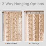 TIVNICO Boho Farmhouse Curtains for Living Room 2 Panels,Linen Floral Fall Curtains 84 Inches Long,Privacy Country Vine Pattern Bedroom Curtain,Let Light in Window Drapes Beige Color