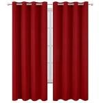 LEMOMO Red Curtains 52 x 84 Inch Long/Blackout Curtains Set of 2 Panels/Room Darkening Thermal Insulated Bedroom Curtains Drape
