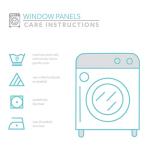 Lush Decor Weeping Flower Light Filtering Window Curtain Panels, Pair, 52"W x 84"L + 2" Header, Navy - Charming Modern Floral Curtains for Living Room, Dining Room, & Bedroom